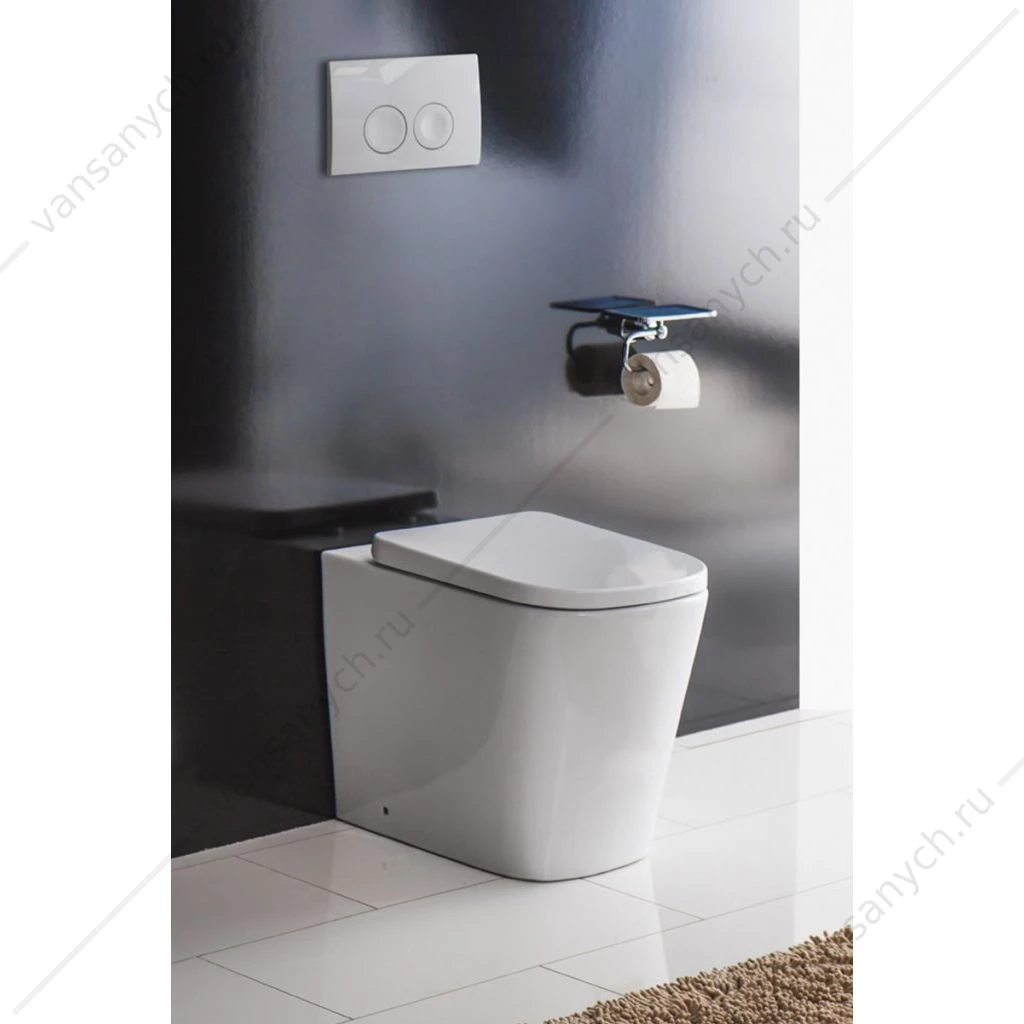 Унитаз безободковый приставной BELBAGNO ALBANO, белый, BB120CBR