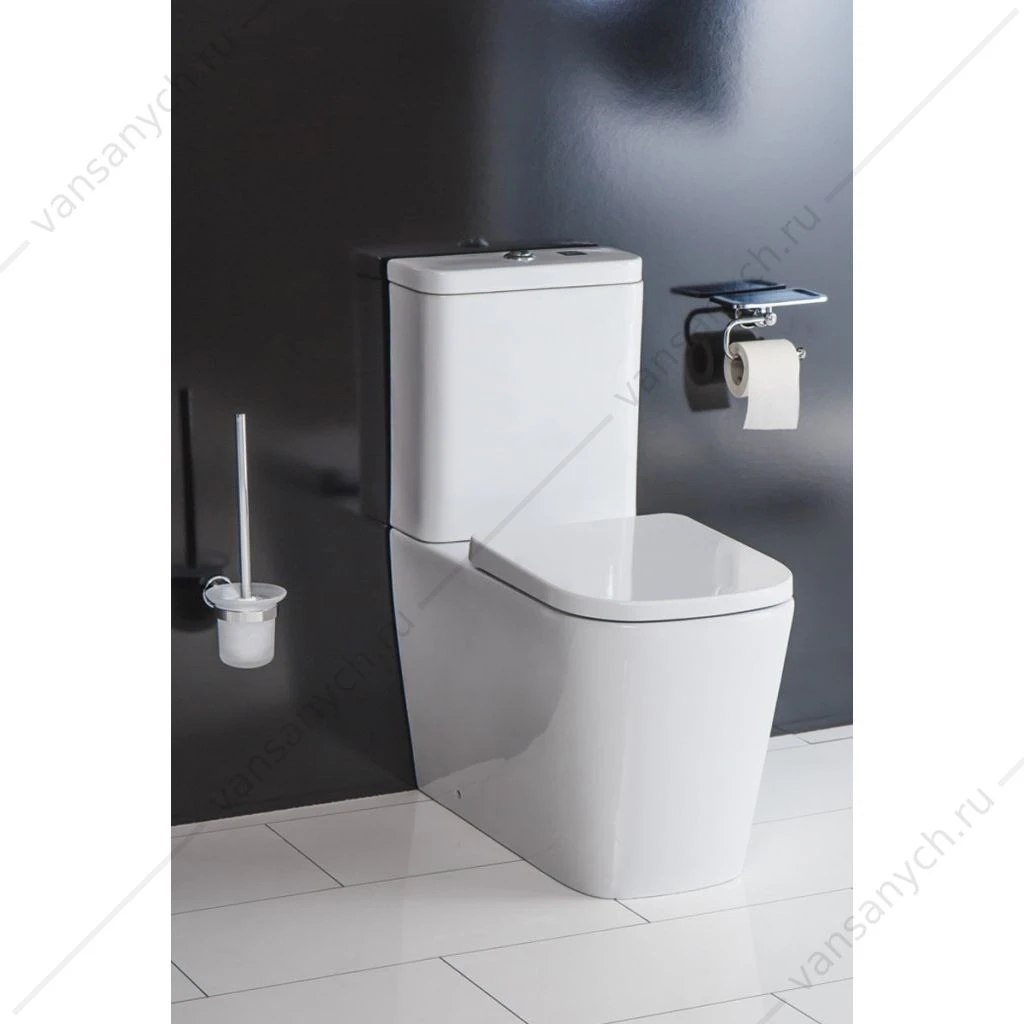 Чаша унитаза-компакт безободковая BELBAGNO ALBANO, белый, BB120CPR