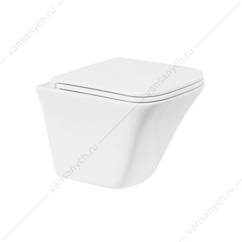 Унитаз безободковый подвесной BELBAGNO MARMI, белый, BB052CHR