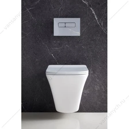 Унитаз безободковый подвесной BELBAGNO MARMI, белый, BB052CHR