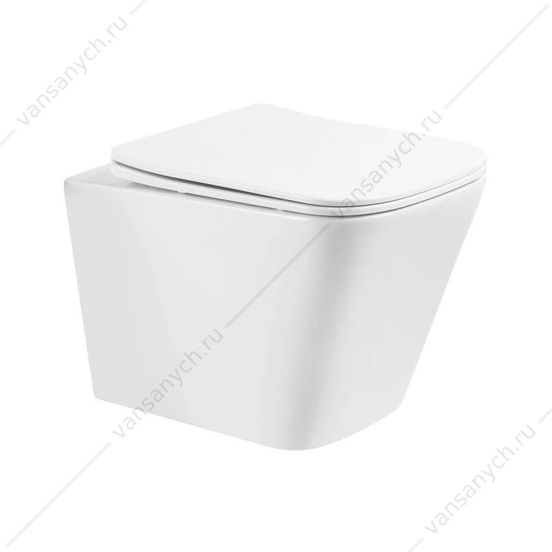 Унитаз безободковый подвесной BELBAGNO ARDENTE-R, белый, BB520CHR