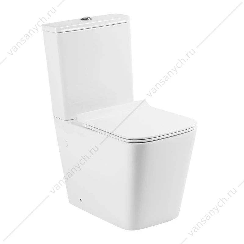 Чаша унитаза-компакт безободковая BELBAGNO ARDENTE-R, белый, BB02093CPR