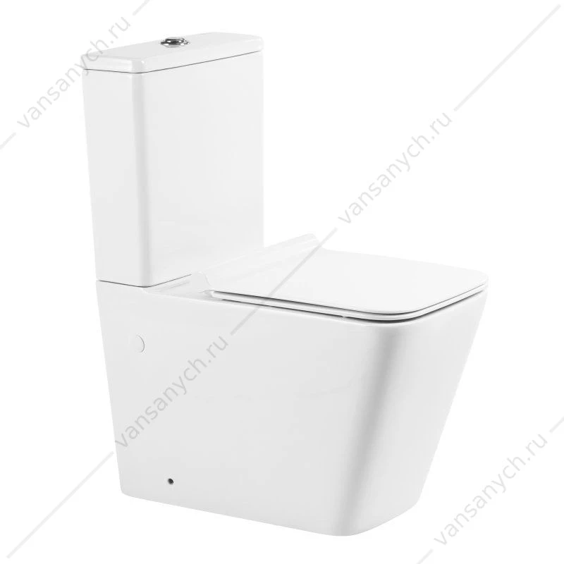 Чаша унитаза-компакт безободковая BELBAGNO ARDENTE-R, белый, BB02093CPR