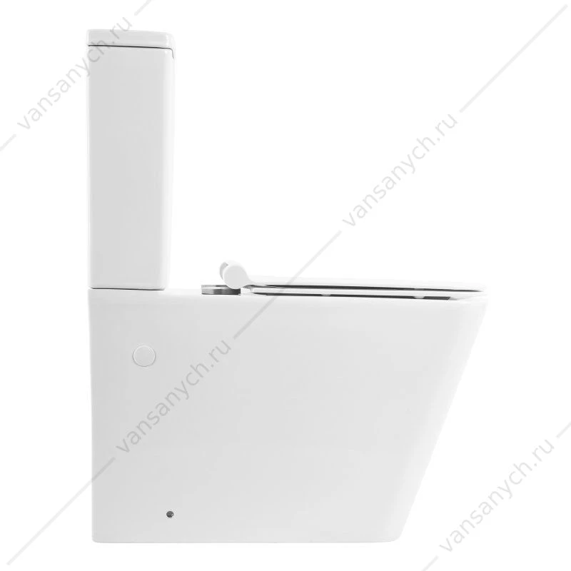 Чаша унитаза-компакт безободковая BELBAGNO ARDENTE-R, белый, BB02093CPR