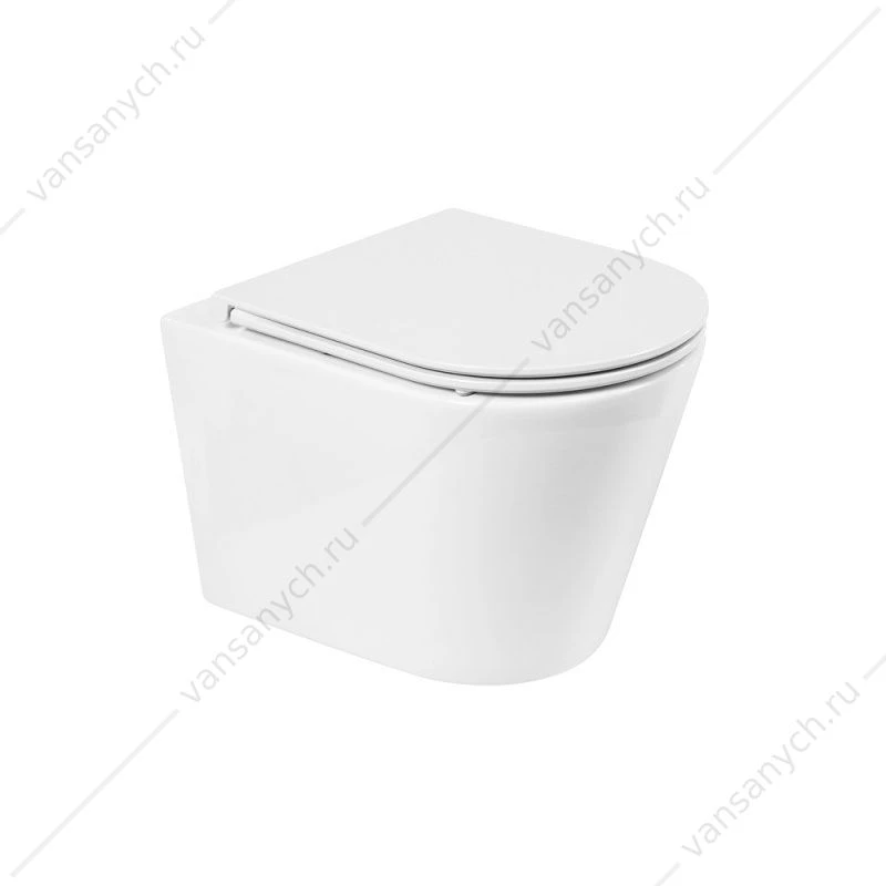 Унитаз безободковый подвесной BELBAGNO FLAY-R , белый, BB053CHR