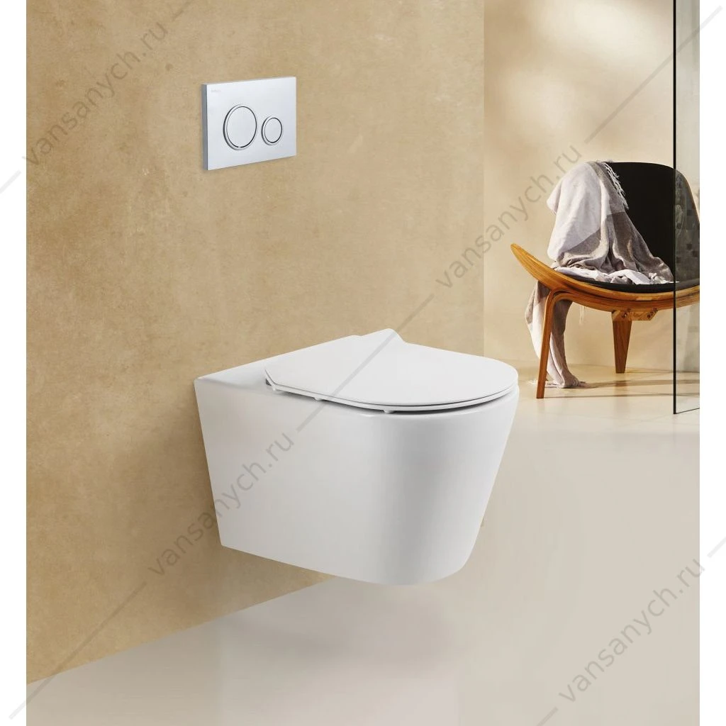 Сиденье BELBAGNO FLAY-R, быстросъемное, микролифт, белый, BB2111SC