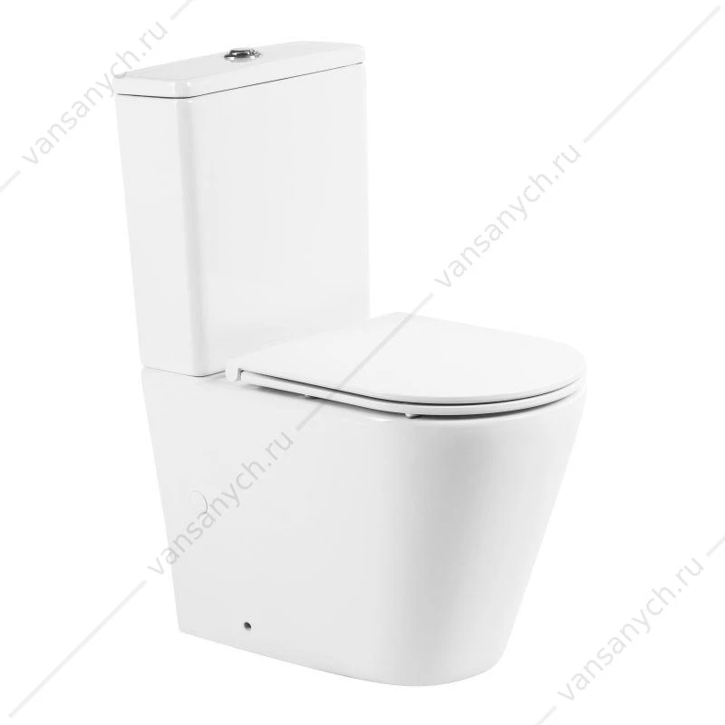 Бачок унитаза-компакт BELBAGNO FLAY-R, белый, BB2149T