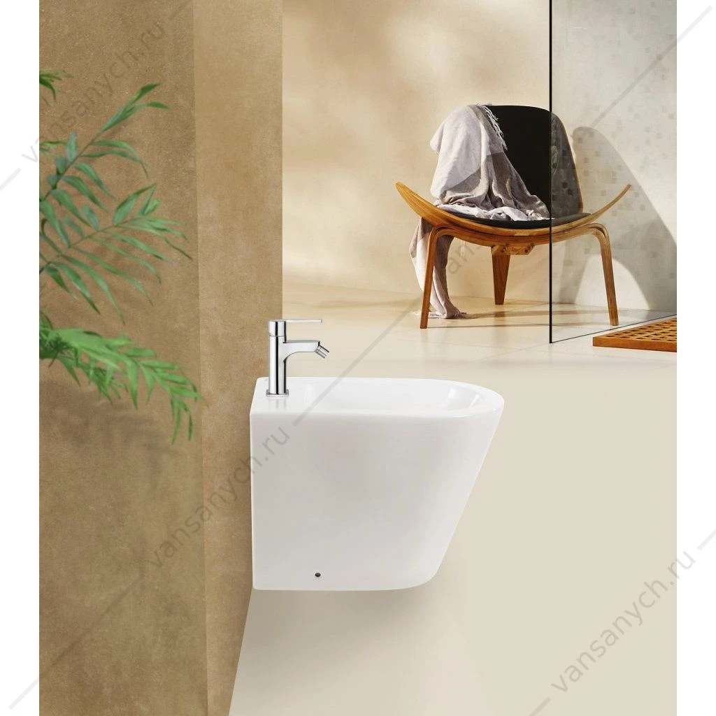 Биде приставное BELBAGNO FLAY-R, белый, BB003B