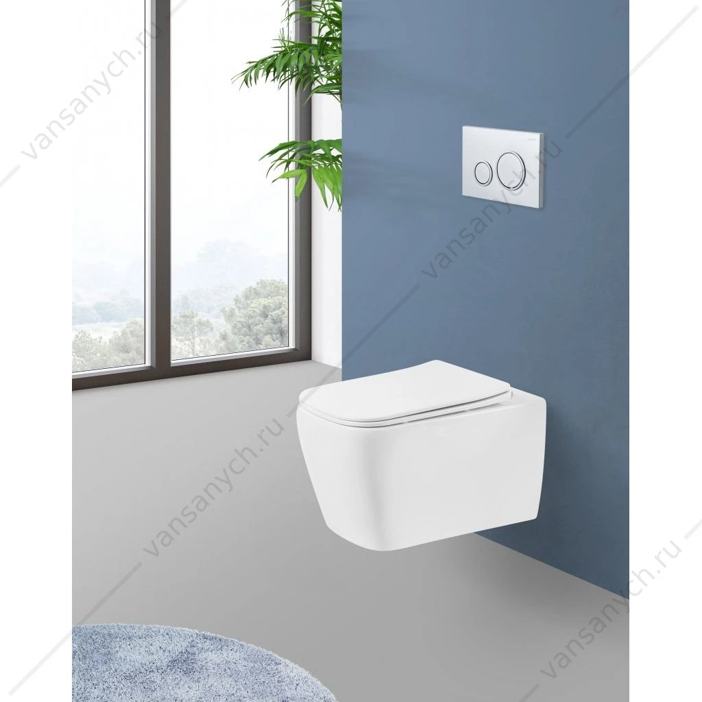 Унитаз подвесной BELBAGNO VENETO, белый, BB132CHR
