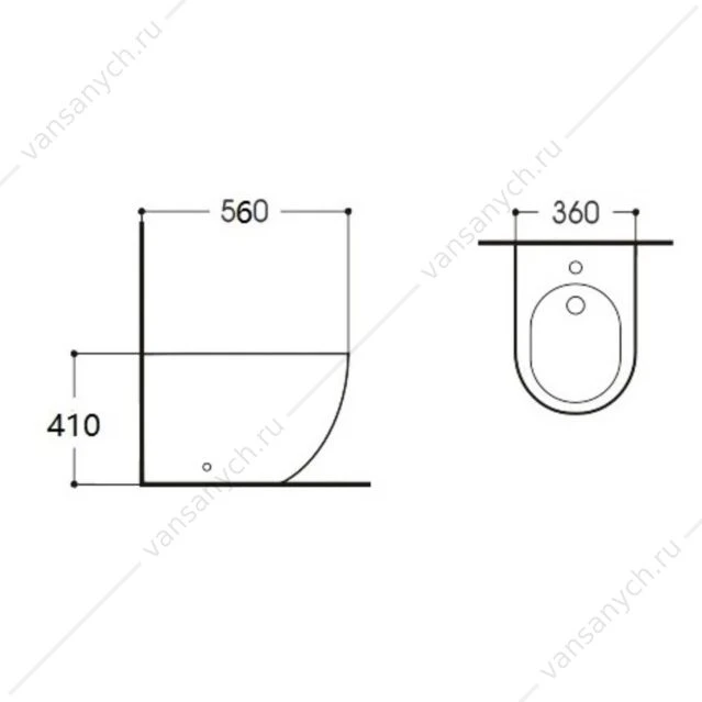 Биде напольное ЕВРОПА AQ1017-00