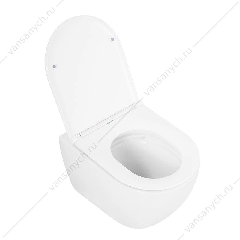 Унитаз безободковый подвесной CEZARES STYLUS-TOR белый, CZR-6601-TH-TOR