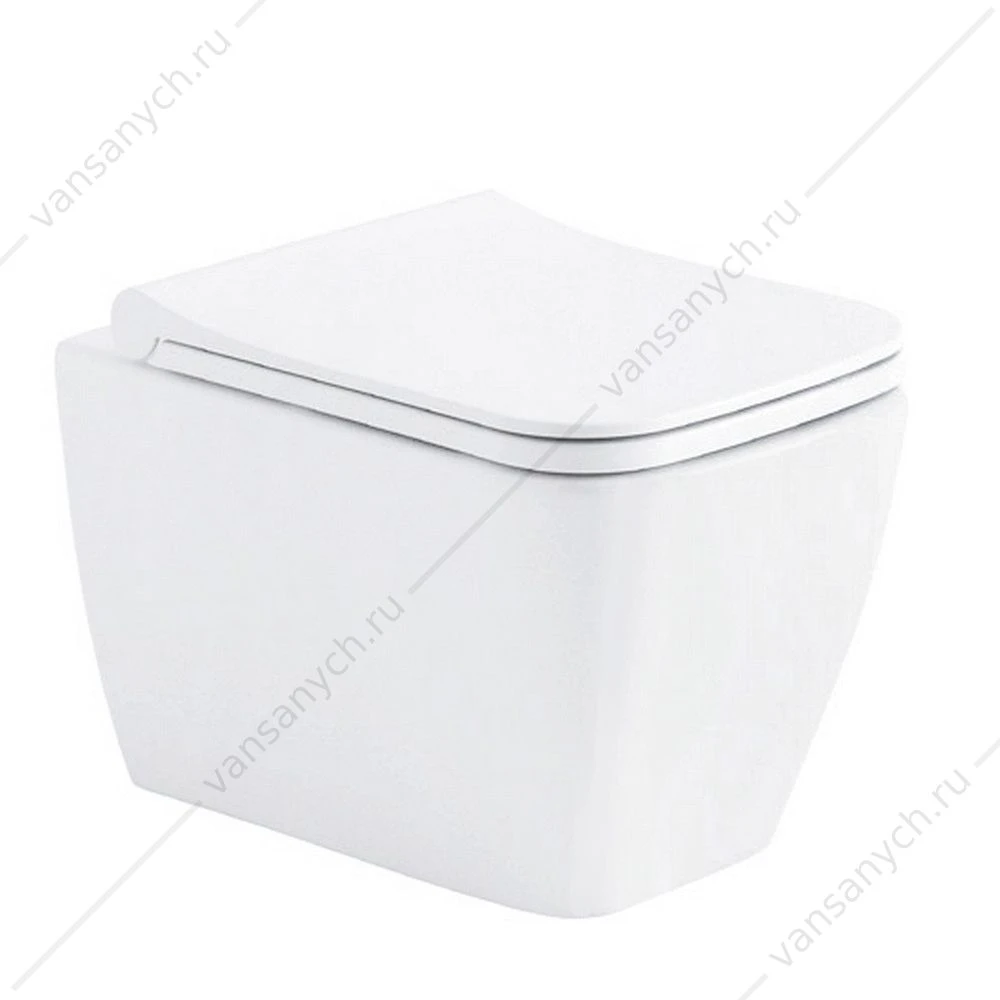 Унитаз безободковый подвесной GURAL Nova Slim с Soft Close NO31DAK01-SL