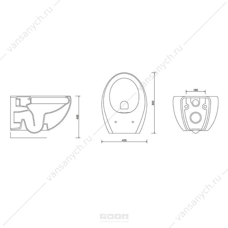 Унитаз безободковый подвесной GURAL Arya с Soft Close AR31DAK01