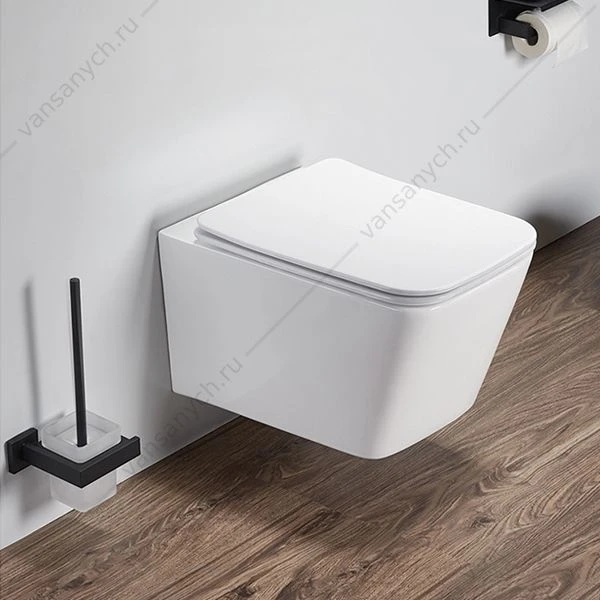 Унитаз безободковый COMFORTY 106 сиденье микролифт, быстросъёмное, подвесной