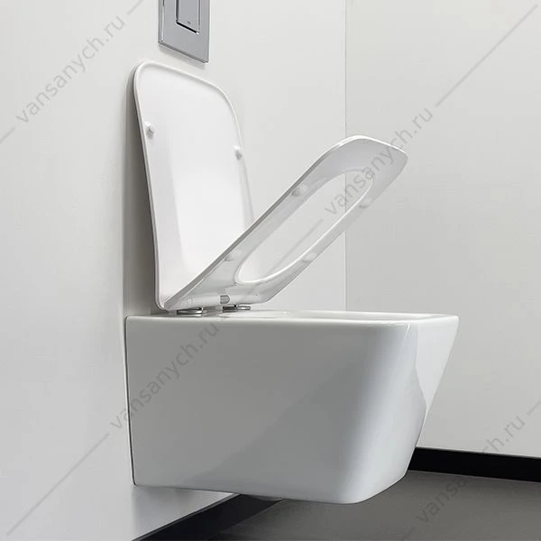 Унитаз безободковый COMFORTY 106 сиденье микролифт, быстросъёмное, подвесной