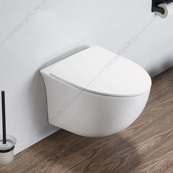 Унитаз безободковый COMFORTY 107 сиденье микролифт, быстросъёмное, подвесной
