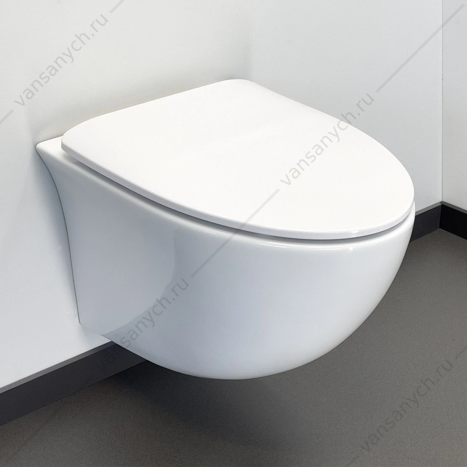 Унитаз безободковый  COMFORTY 107 сиденье микролифт, быстросъёмное, подвесной