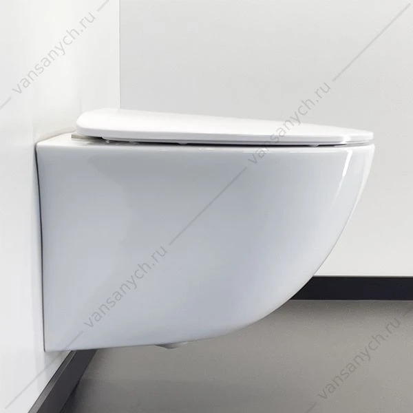 Унитаз безободковый  COMFORTY 107 сиденье микролифт, быстросъёмное, подвесной