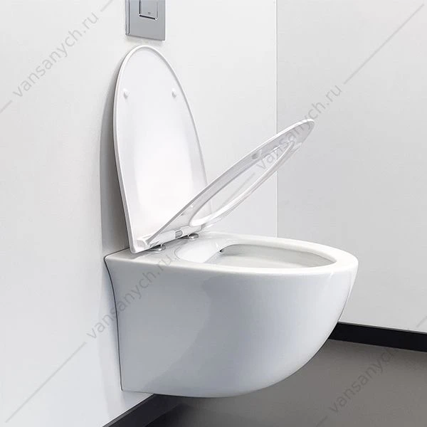 Унитаз безободковый  COMFORTY 107 сиденье микролифт, быстросъёмное, подвесной