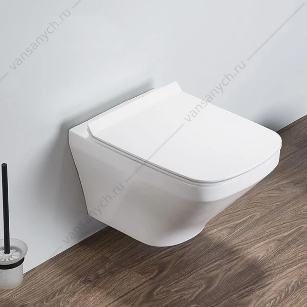 Унитаз безободковый COMFORTY 108 сиденье микролифт, быстросъёмное, подвесной