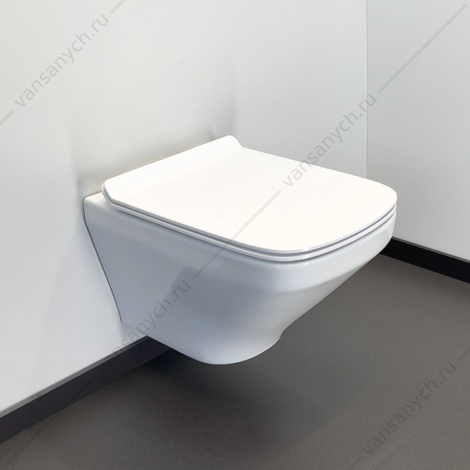 Унитаз безободковый  COMFORTY 108 сиденье микролифт, быстросъёмное, подвесной