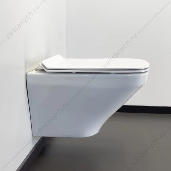 Унитаз безободковый  COMFORTY 108 сиденье микролифт, быстросъёмное, подвесной