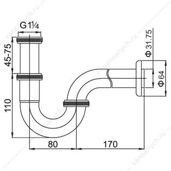 Сифон для раковины Articoli Vari CZR-STC-01(02,03), золото