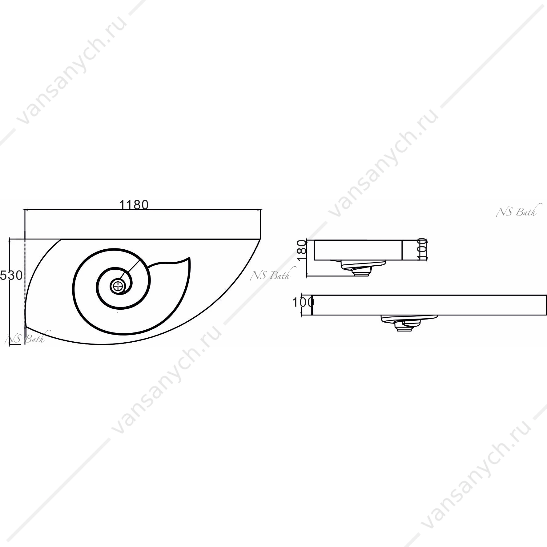 База для раковины NS Bath NSS-1153 basis
