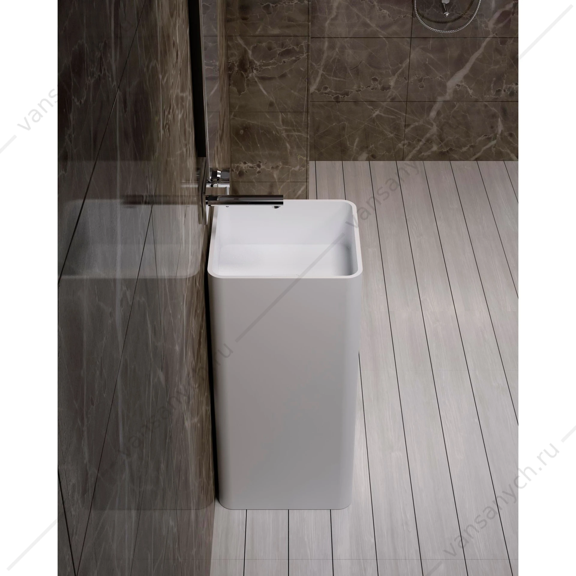 Раковина 40х40 напольная NS Bath NSF-4086
