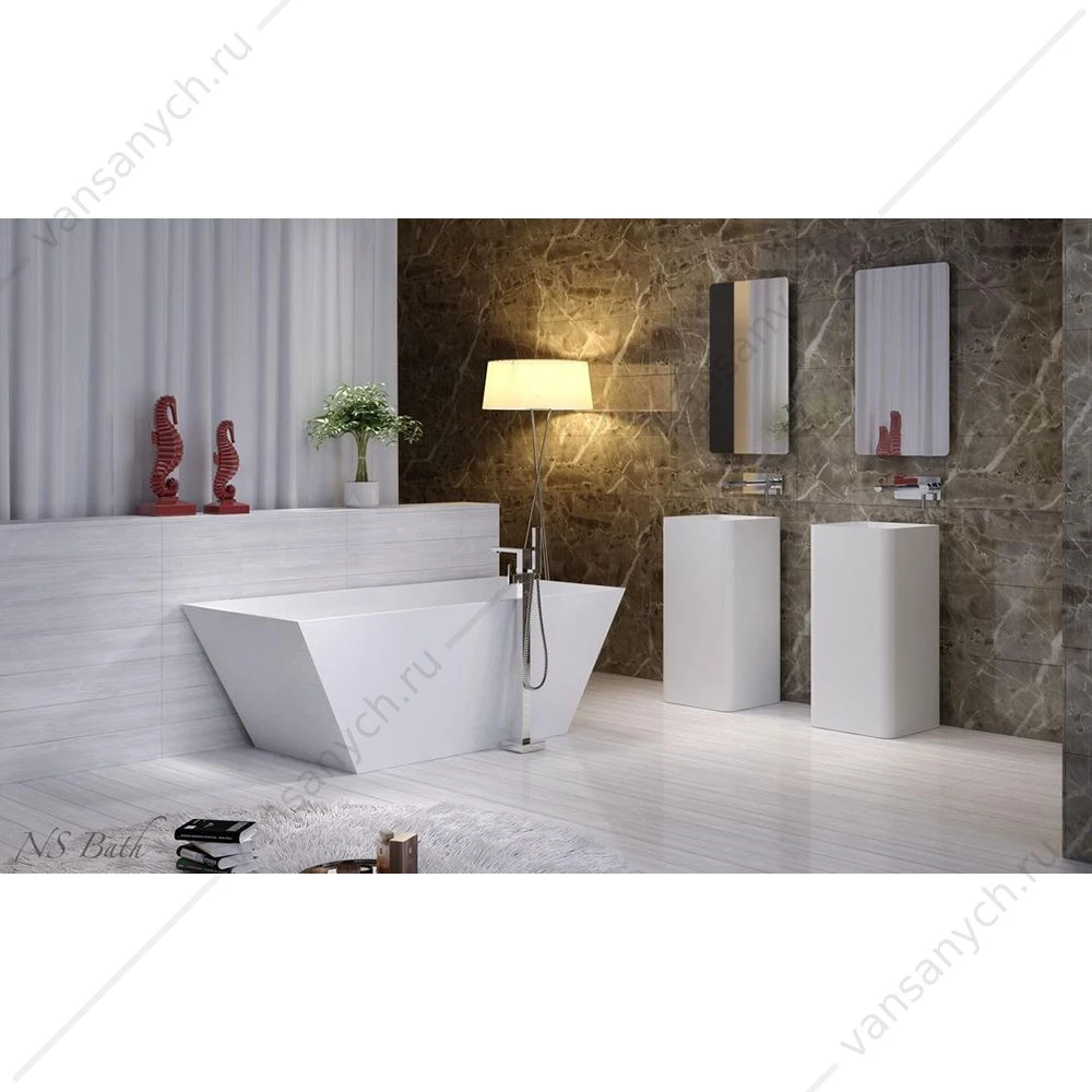 Раковина 40х40 напольная NS Bath NSF-4086