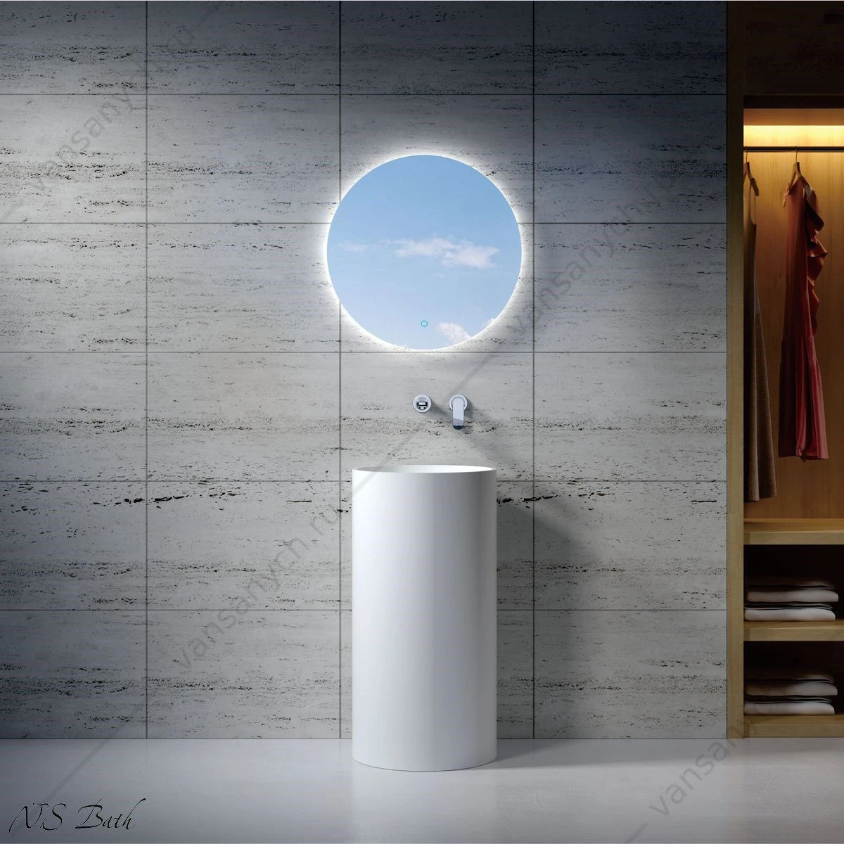 Раковина 43х43 напольная NS Bath NSF-43430
