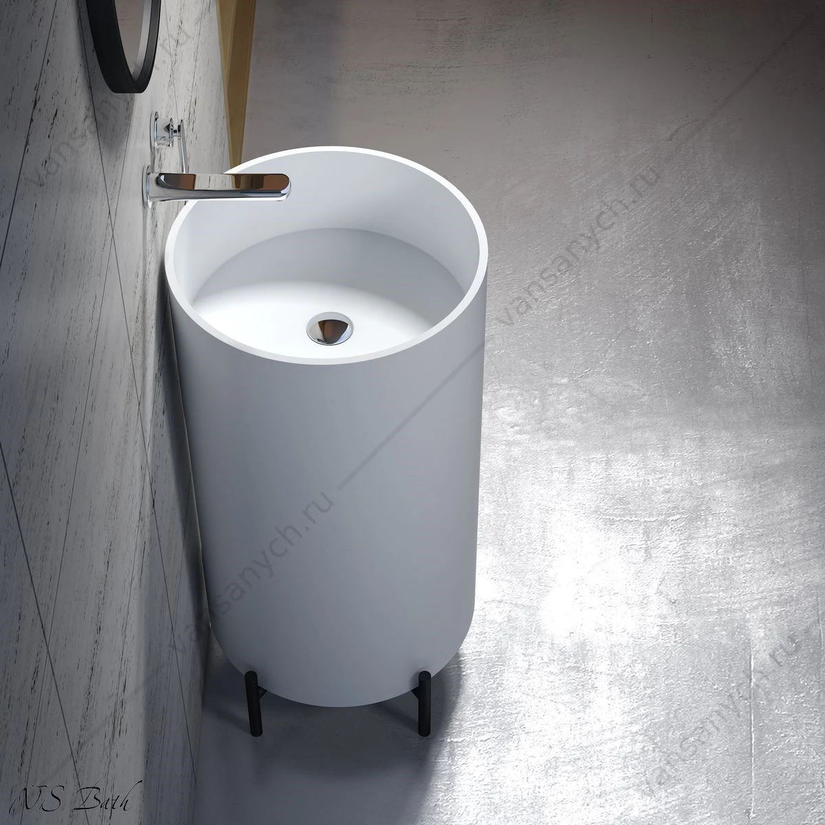 Раковина 45х45 напольная NS Bath NSF-45450