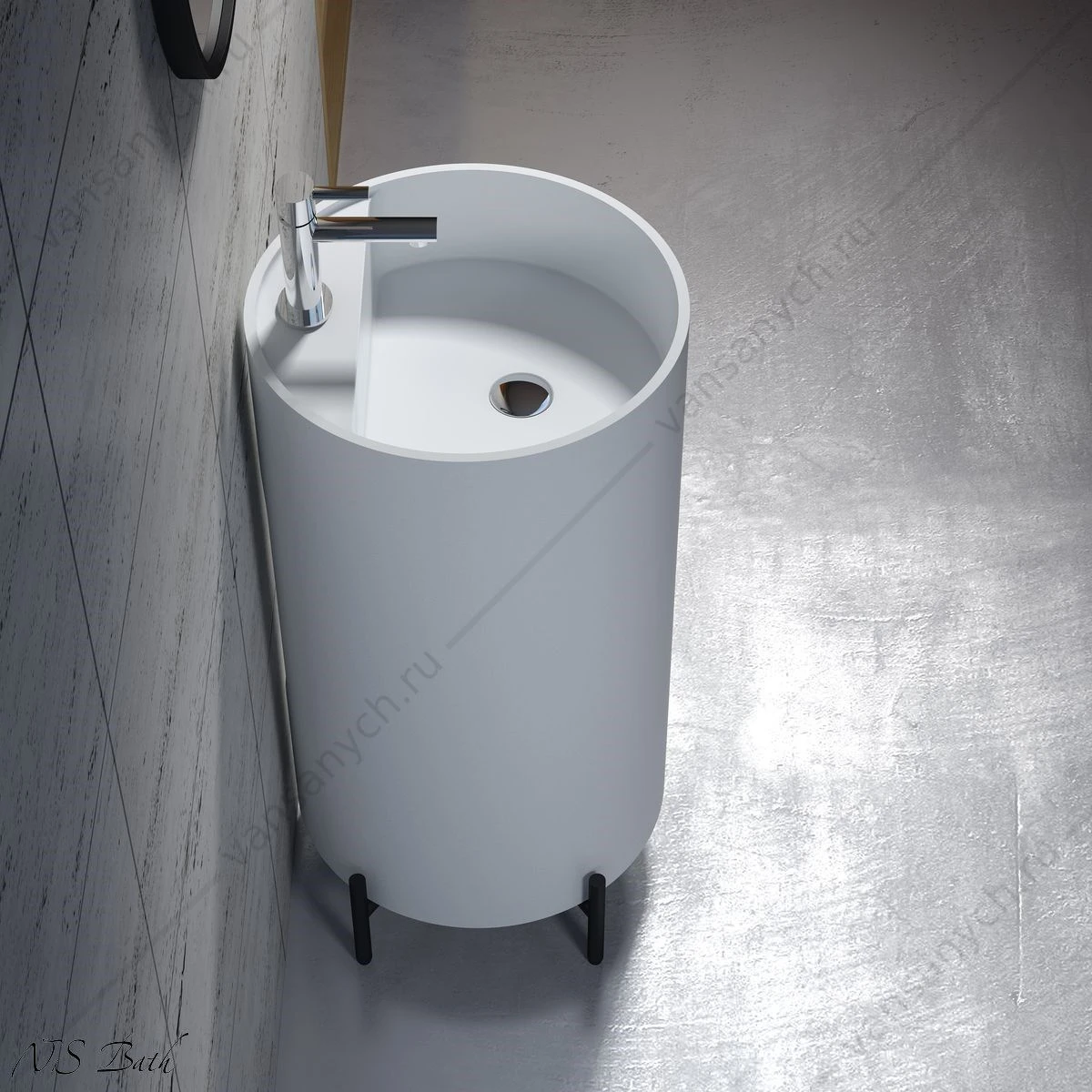 Раковина 46х46 напольная NS Bath NSF-46462