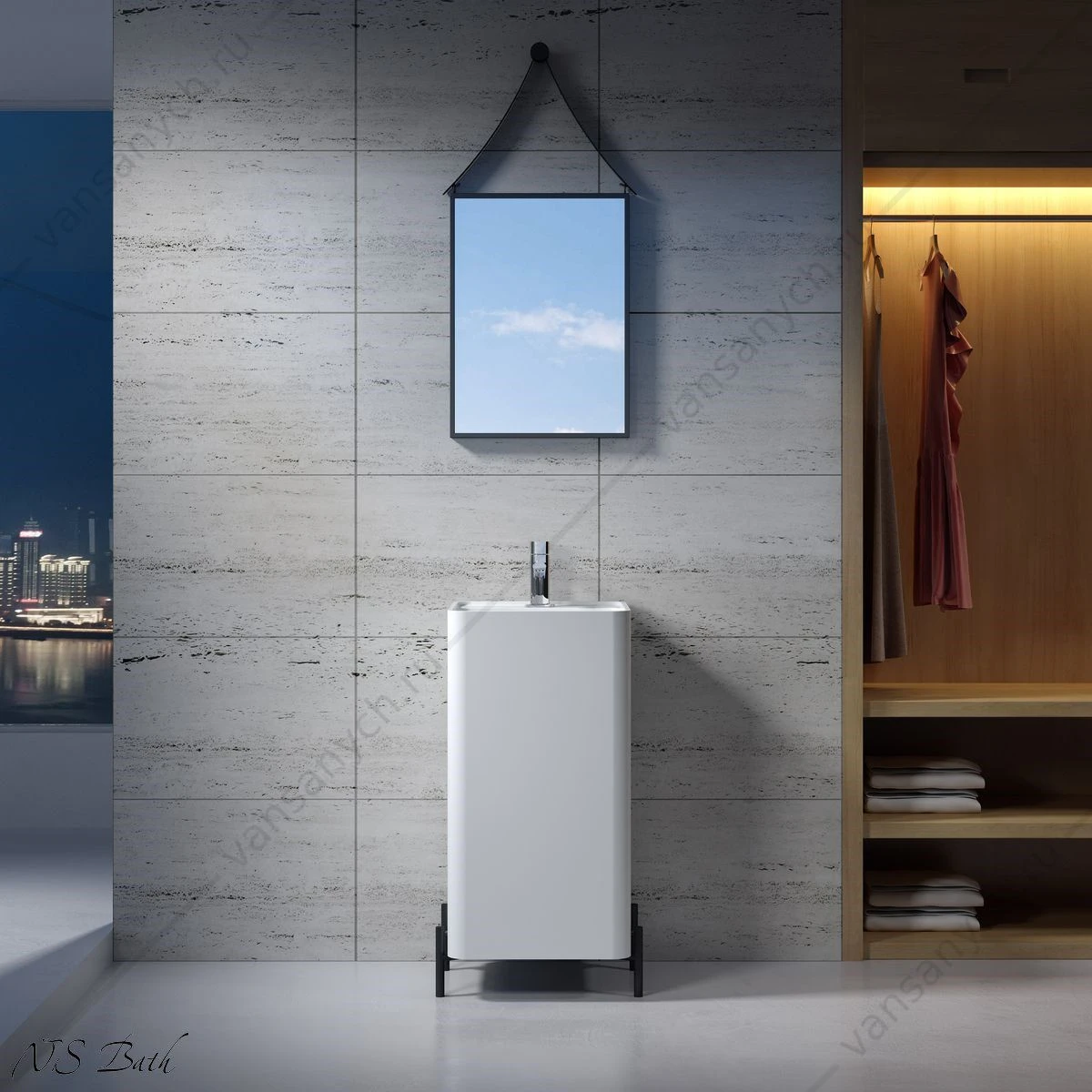 Раковина 48х42 напольная NS Bath NSF-47420