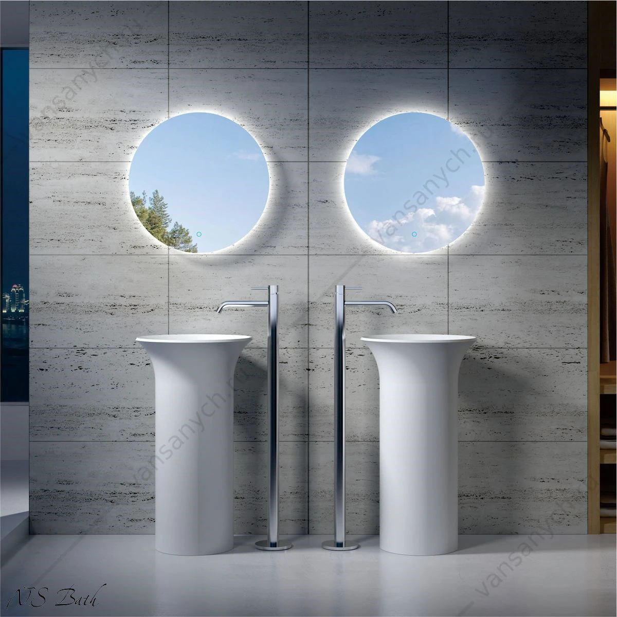 Раковина 48х48 напольная NS Bath NSF-48481
