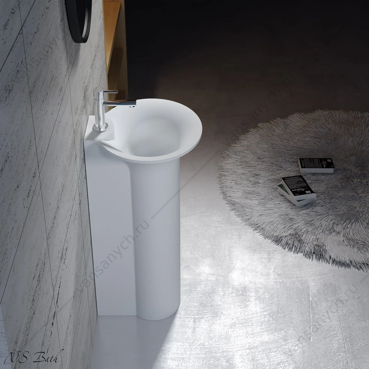 Раковина 50х44 напольная NS Bath NSF-50440