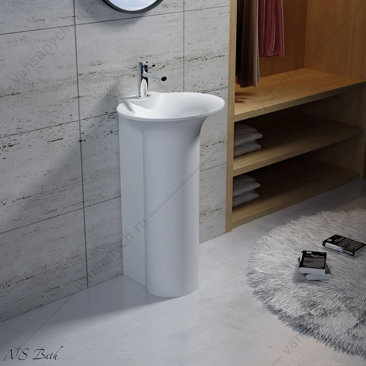 Раковина 50х44 напольная NS Bath NSF-50440