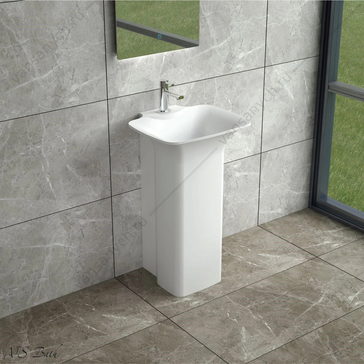 Раковина 52х46 напольная NS Bath NSF-52460
