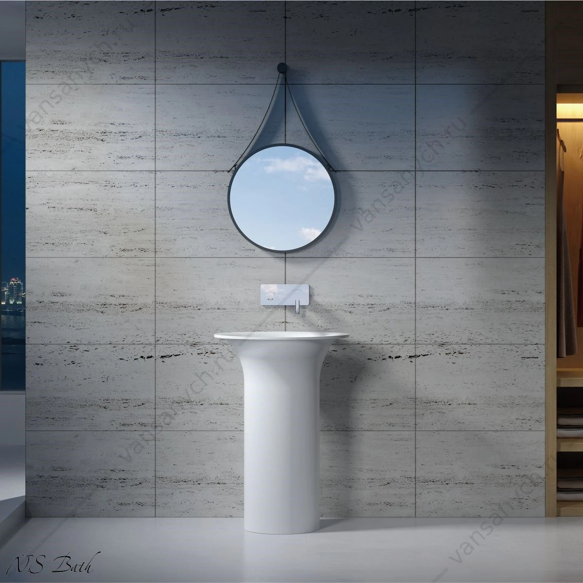 Раковина 60х38 напольная NS Bath NSF-60380