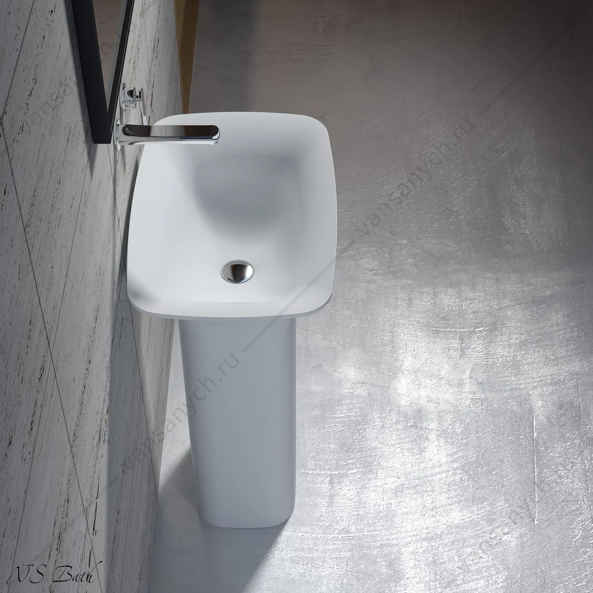 Раковина 68х38 напольная NS Bath NSF-60401