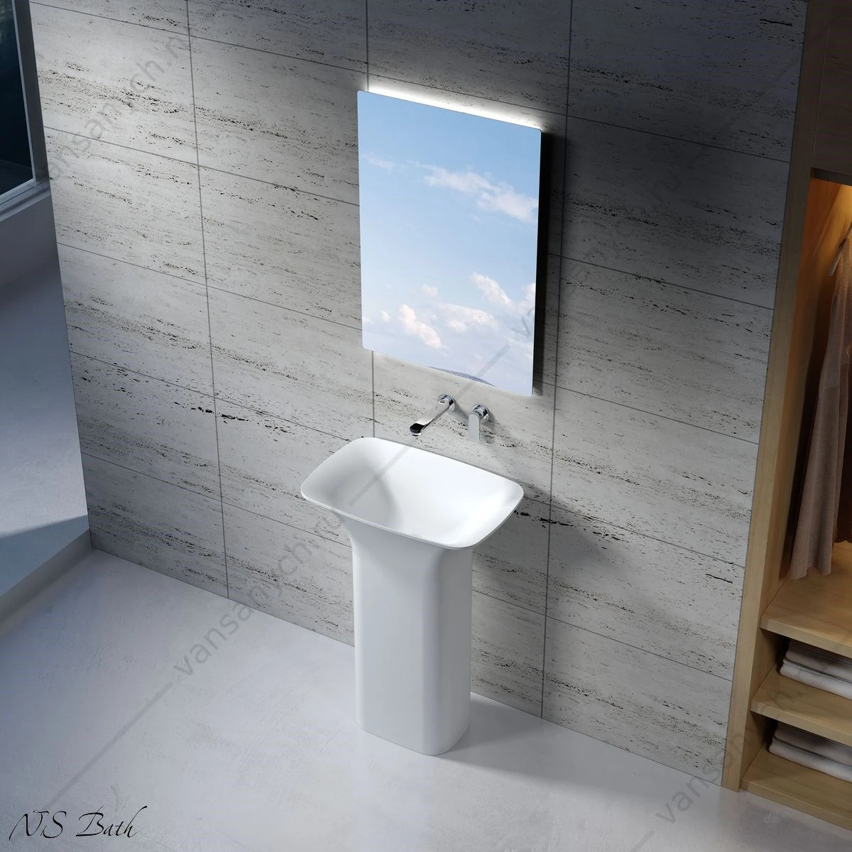 Раковина 68х38 напольная NS Bath NSF-60401