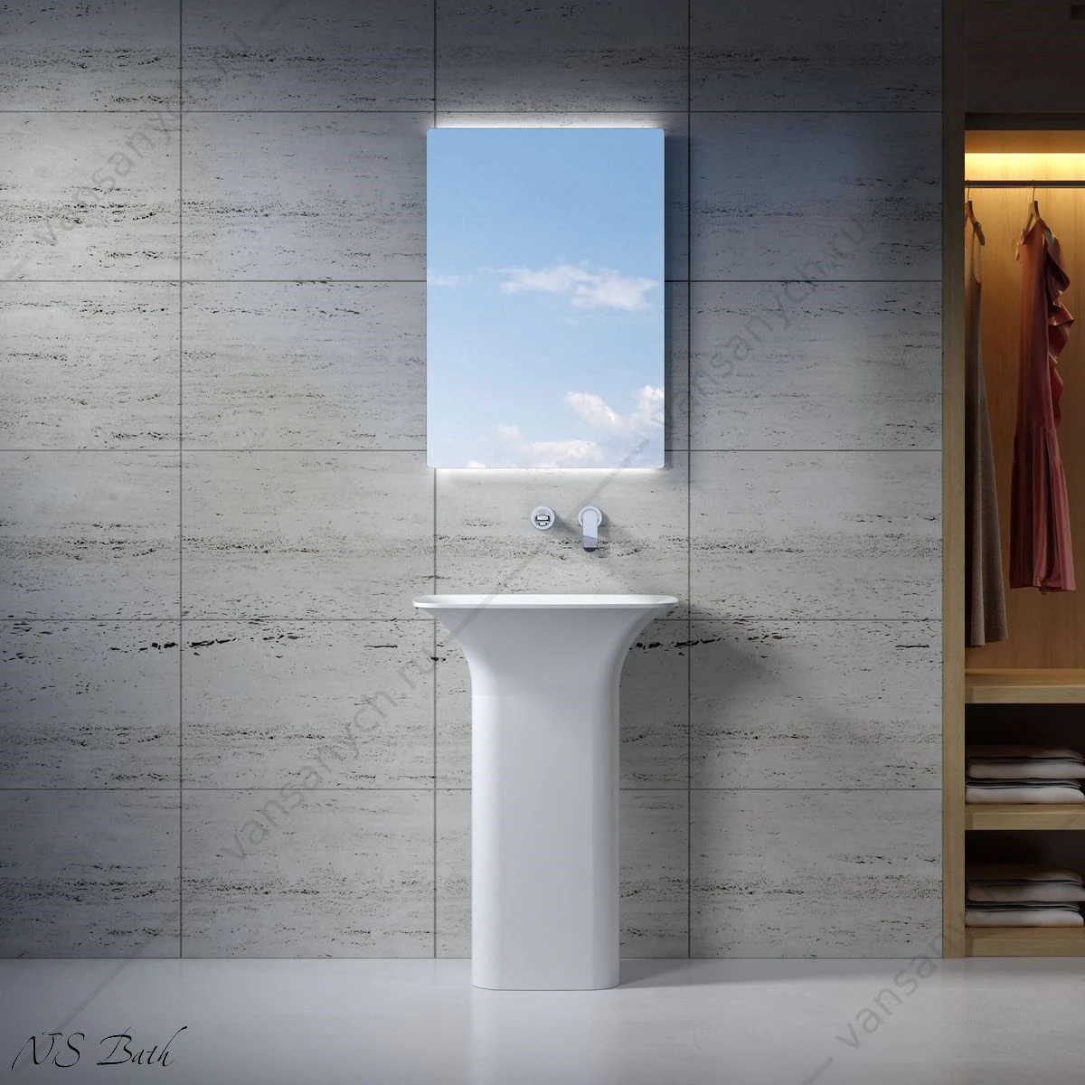 Раковина 68х38 напольная NS Bath NSF-60401
