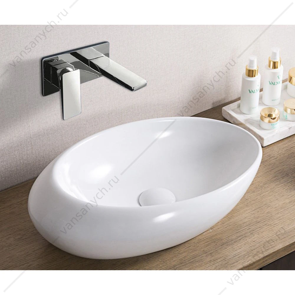 Раковина 57х36 накладная овальная BELBAGNO BB1396 белый