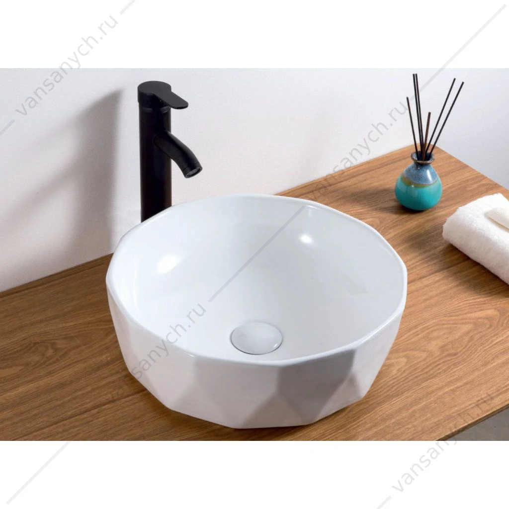 Раковина 41х41 накладная BELBAGNO BB1409 белый