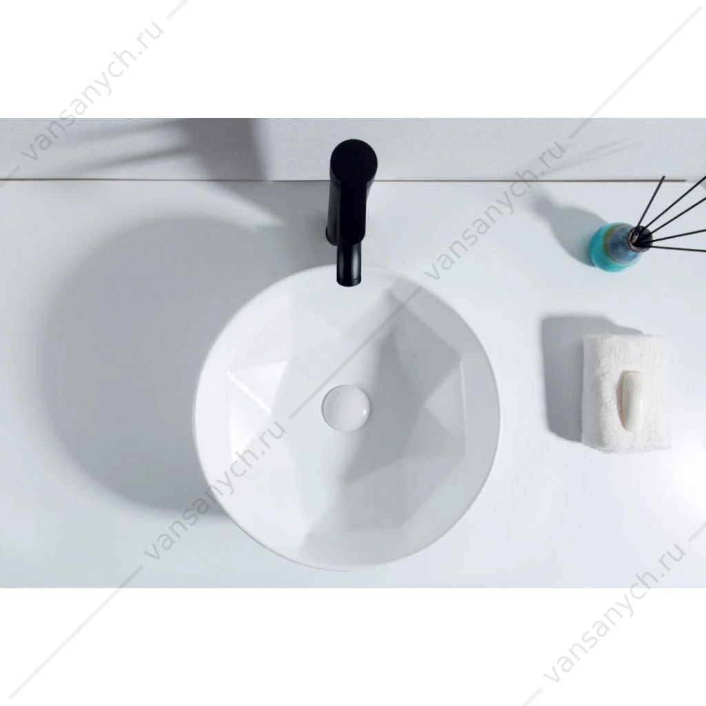 Раковина 41х41 накладная BELBAGNO BB1342H300 белый