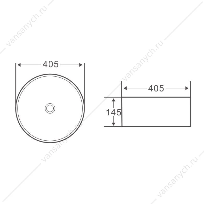 Раковина 41х41 накладная BELBAGNO BB1342H300 белый