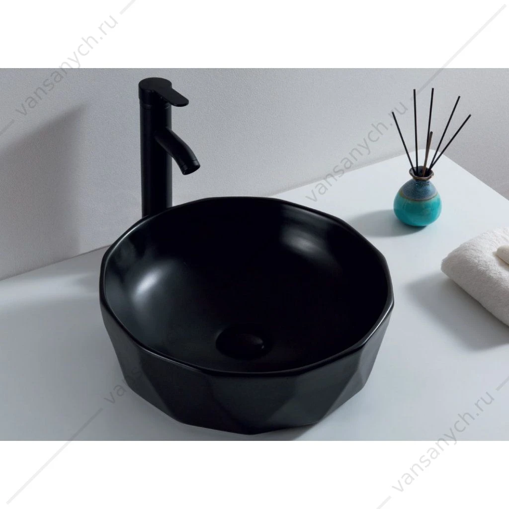 Раковина 41х41 накладная BELBAGNO BB1409H301 черный