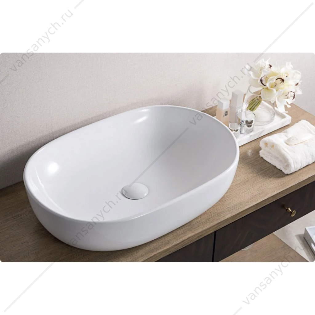 Раковина 60х42 накладная BELBAGNO BB1084 белый