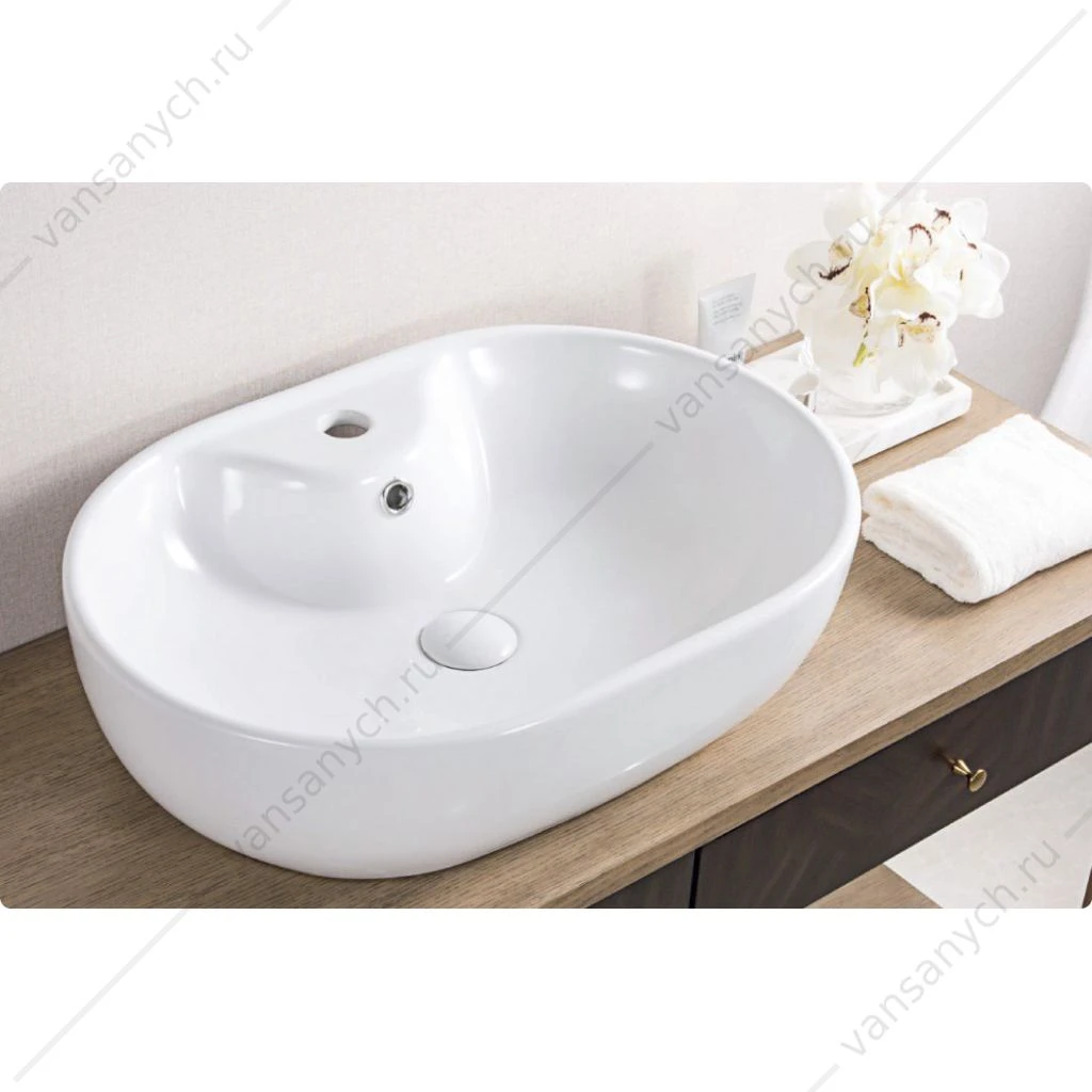 Раковина 60х43 накладная BELBAGNO BB1151 белый
