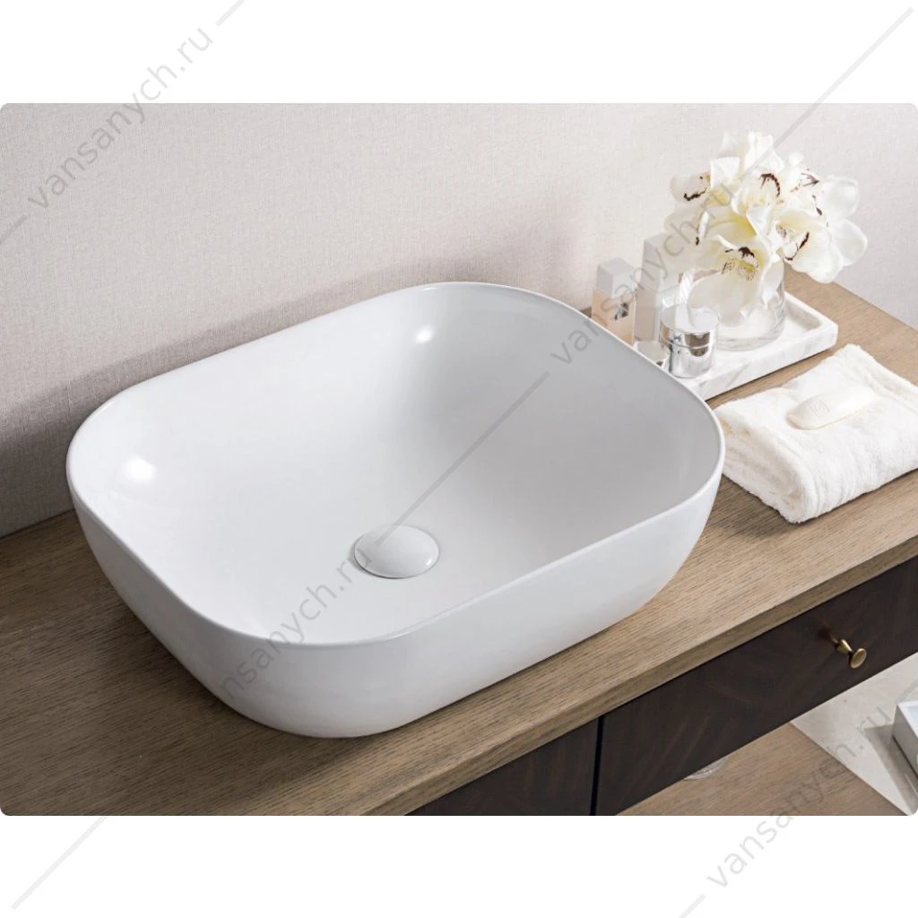 Раковина 50х40 накладная BELBAGNO BB1302 белый